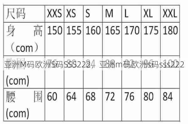 亚洲M码欧洲S码SSS222,亚洲m码欧洲s码sss222 第1张 亚洲M码欧洲S码SSS222,亚洲m码欧洲s码sss222 第1张