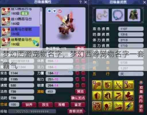 梦幻西游宠物名字,梦幻西游宠物名字一套霸气 第1张 梦幻西游宠物名字,梦幻西游宠物名字一套霸气 第1张